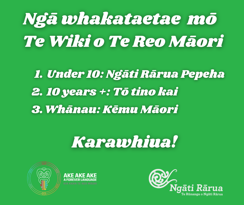 Ngā whakataetae mō Te Wiki O Te Reo Māori