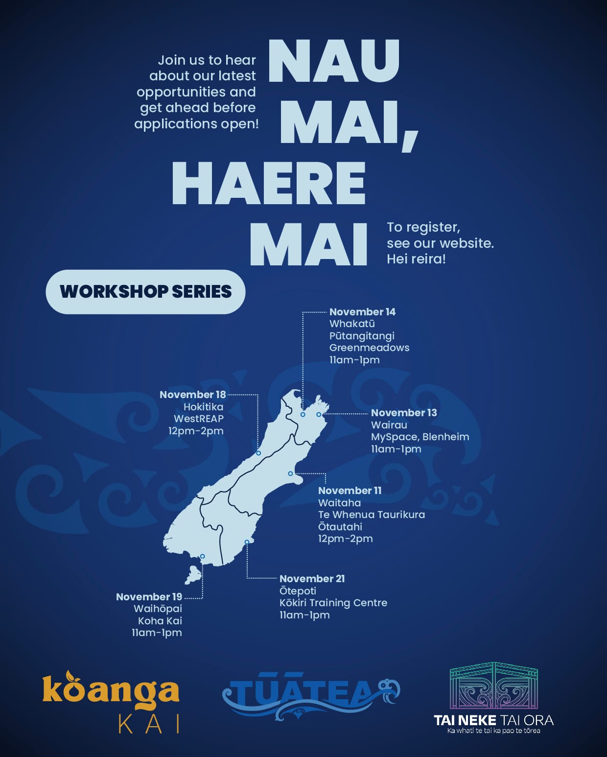 Te Pūtahitanga funding workshops