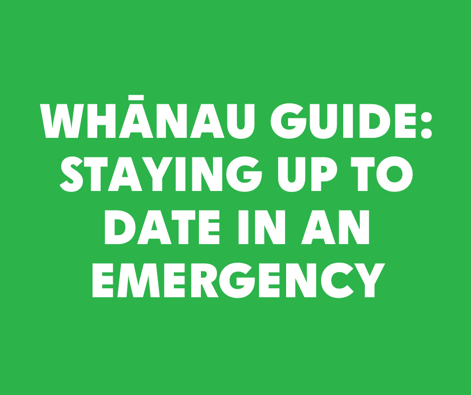 Staying up to date in an emergency